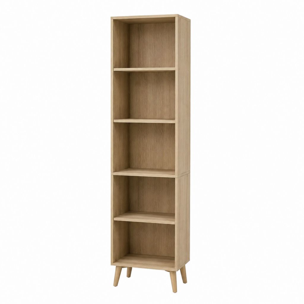 Bücherregal Standregal Eiche-hell Spanplatte rechteckig 40 x 30 x 180 cm
