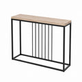 Konsolentisch Eichefarben Schwarz mit Stahlgestell rechteckig 100 x 30 x 80 cm