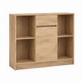 Sideboard mit offenen Fächern Eiche-Optik Spanplatte rechteckig 120 x 40 x 120 cm